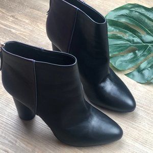 Cabi Black Purple Bissett Bootie Size 10